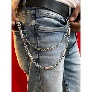 Rantai TItanium Pengaman Dompet Styles Korea Stailees Steel Terbaru Model Dua Layer - Tali Celana Hiphop punk