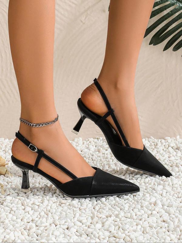 Women's Minimalist Solid Color  Heels, Fashionable Pointed Toe High Heel Shoes for Party, Daily Clothing Decor for Women & Girls, Classy 2