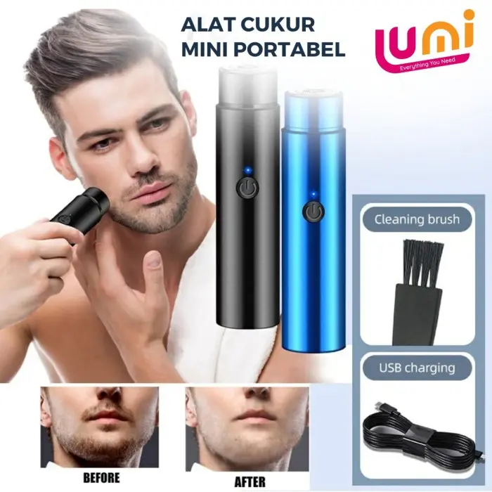 Alat Cukur Kumis Jenggot Pencukur Elektrik Mini Portable