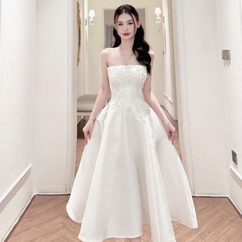 Lyra VTT085 - Đầm tafta cúp ngục xoè dáng dài siêu công chúa