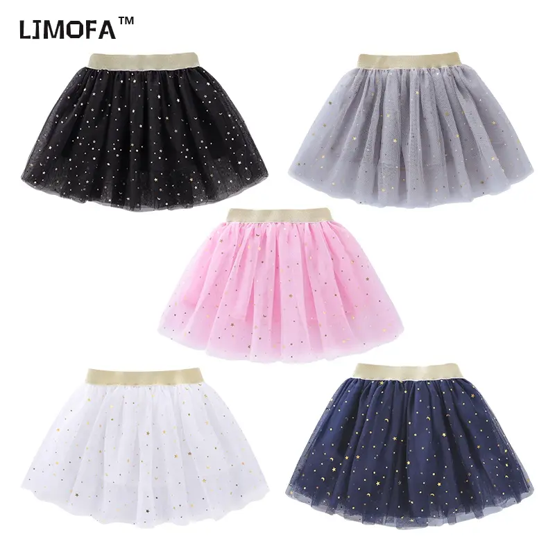 Tulle Skirts For Grils 3-10 Years Tutu Skirt Fluffy Dance Skirt Pink Grey Black White Blue