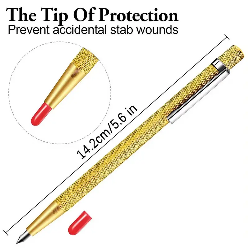 Bút Cắt Gạch Men Kim Loại, 1 Chiếc, Chiều Dài 150Mm, Thích Hợp Để Khắc Và Cắt Gạch Men, Kích Thước Gạch 14,2cm, Z5J5 3