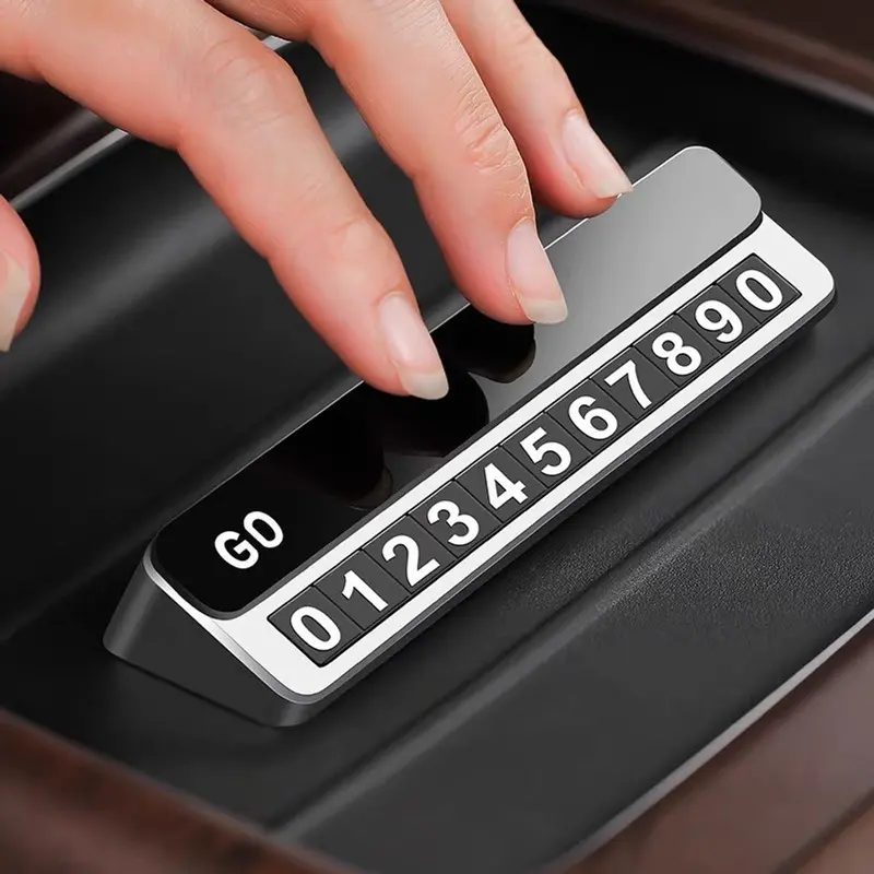 Bảng số GO cao cấp chất liệu kim loại nguyên khối, bảng số đỗ xe có nắp trượt nam châm (HÀNG CÓ SẴN) 3
