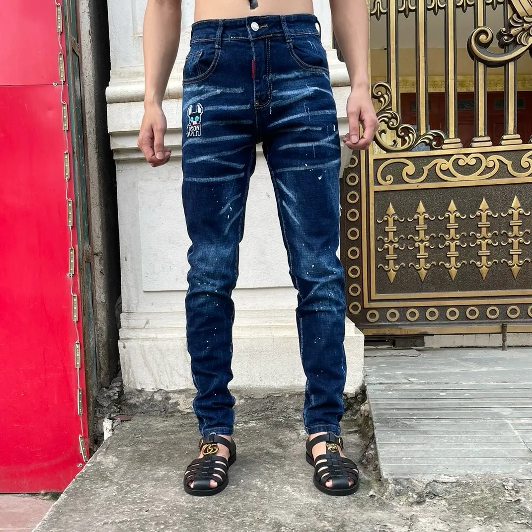 Quần jean nam Đê Ét Quy Logo Thêu vải dày K2312 ( được xem hàng, miễn ship