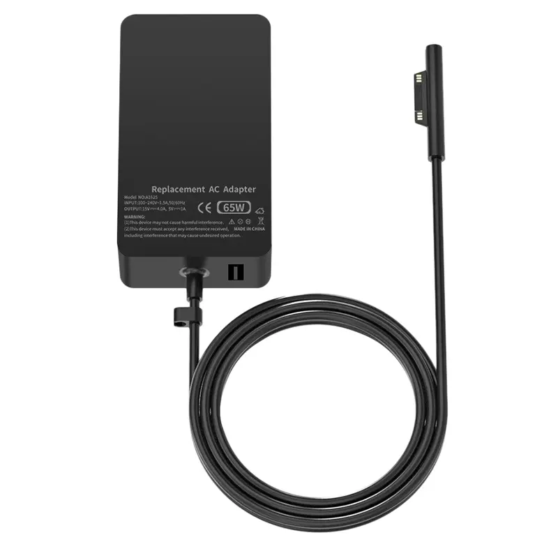Bộ Chuyển Đổi Nguồn Từ Tính 65W, 15V / 4A, 2. Bộ Sạc Máy Tính Xách Tay Surface BOOK 2 / 3, Surface Laptop 3, Surface PRo X / 7 / 6 (Phích Cắm Hoa Kỳ)
