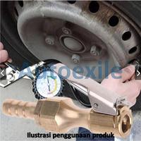 Gambar Kepala Isi Angin Nitrogen Model Jepit Heavy Duty dan Nepel Sambung Selang Air Chuck Clip On Kepala Pompa Ban Sepeda Motor Mobil - Kuningan dari Autoexile Kota Medan 3 Tokopedia