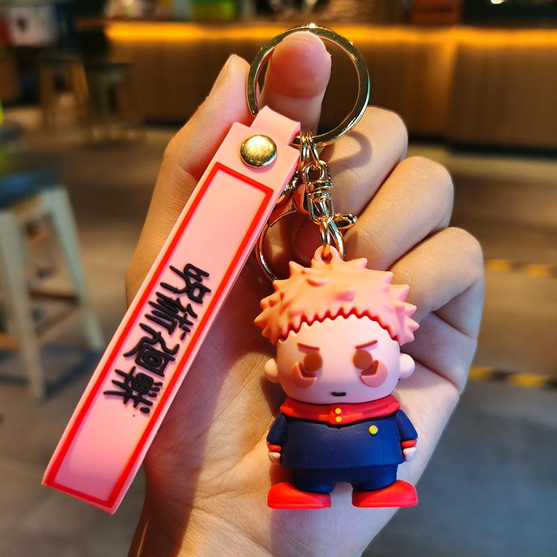 Dây Chuyền Chìa Khóa Silicon, Chủ Đề Jujutsu Kaisen, Mô Hình Satoru Gojo Và Geto Suguru, Móc Chìa Khóa, Móc Khóa Anime, Quà Tặng Cho Bạn Bè Women Nữ 8