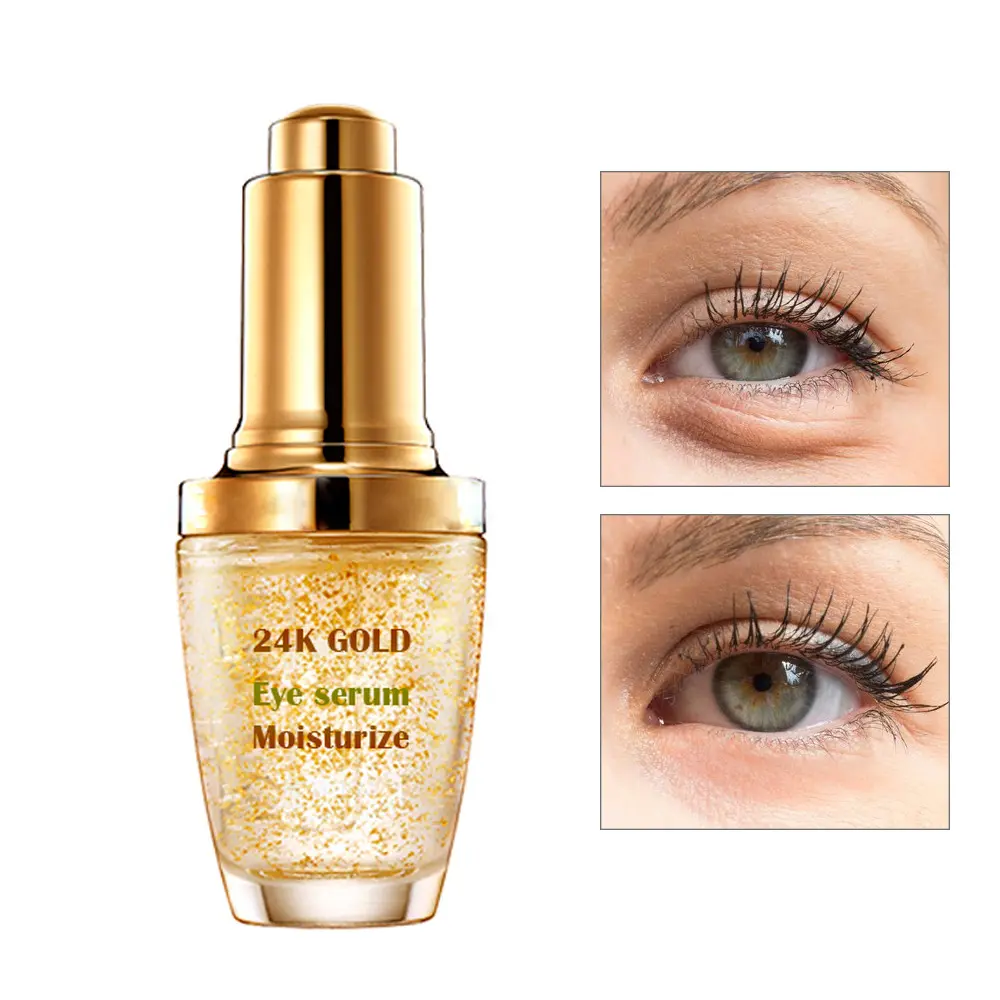Exclusive for Cross-Border 24K Gold Essence Labeling Firming Eye Lines Light Eye Circumference Hydrating Eye Cream