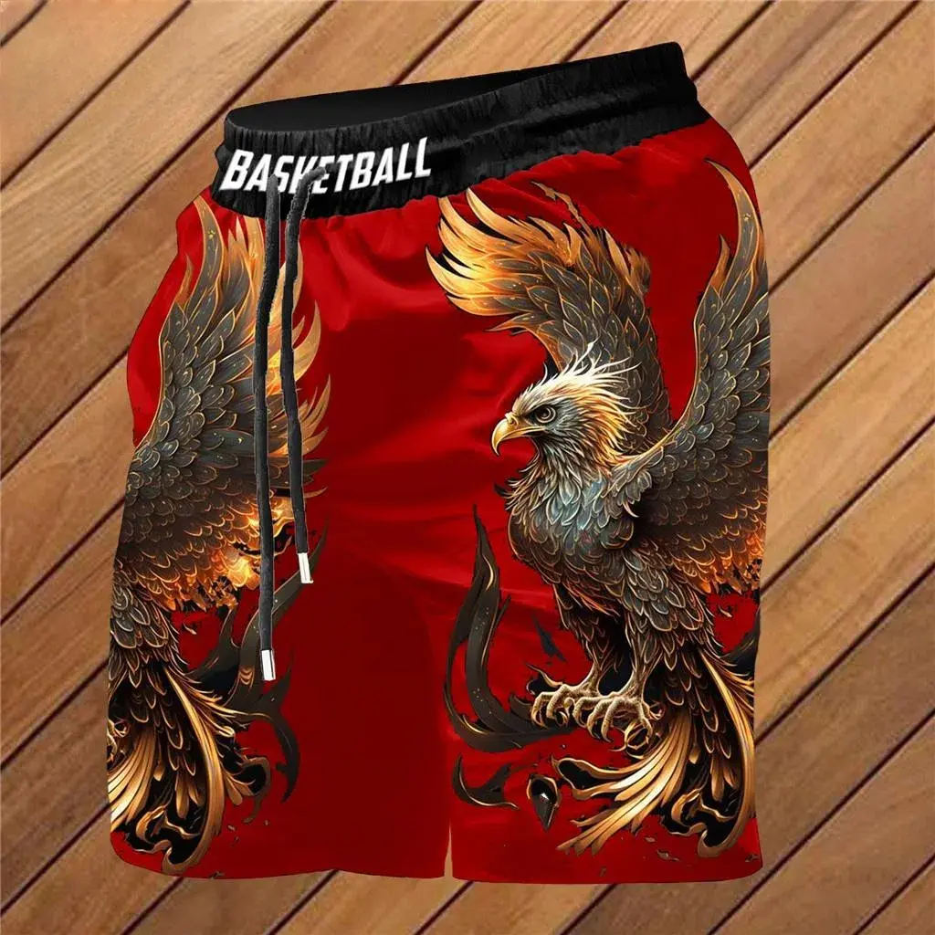 Summer 2025 Men's Shorts Fashion Men and Women Can Wear Sports Shorts Basketball Casual Lingerie Motocross Elastic Fabric Menswear Polyester Loose Soft Tropical Animal Wetsuit
