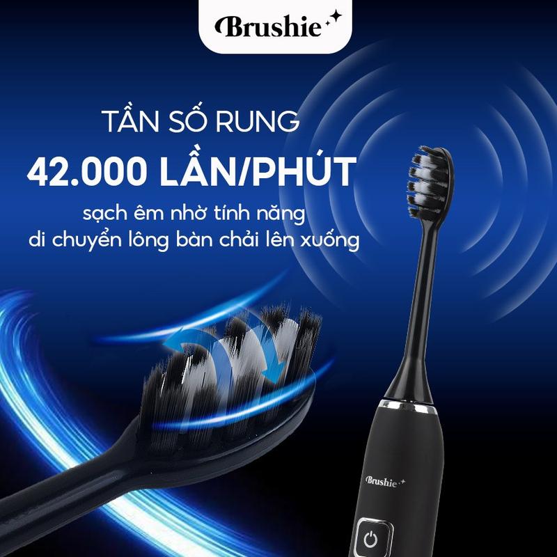 [Combo] 2 bộ bàn chải điện Brushie Ultra tích hợp đầu rửa mặt [ BẢO HÀNH 1000 NGÀY] - TẶNG x2 ( Bao bị Tết + Bô bài Tết + Nước súc miệng + bột trắng răng hỗ trợ Trắng Răng )