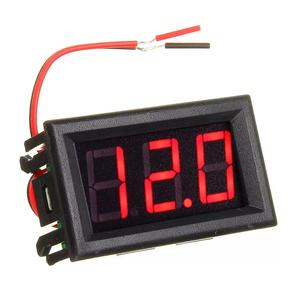 Mini Voltímetro Digital DC 4.5V a 30V Medidor de Panel de Voltaje para 6V 12V 24V Electromóvil Motocicleta Coche