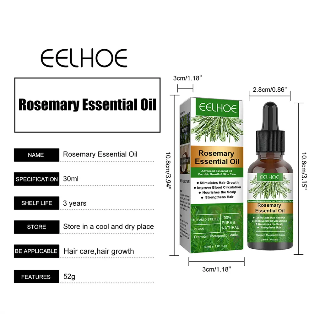 Rosemary hair care essential oil, improves dry and irritable hair, repairs damaged hair caused by perm dyeing