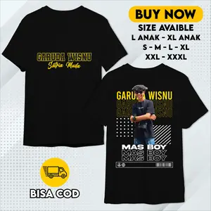 KAOS MAS BOY GWSM FANS GARUDA WISNU SATRIA MUDA Katun Oblong Anak Dewasa Hitam Kaos Santai Fashion Pendek Keren Aesthetic