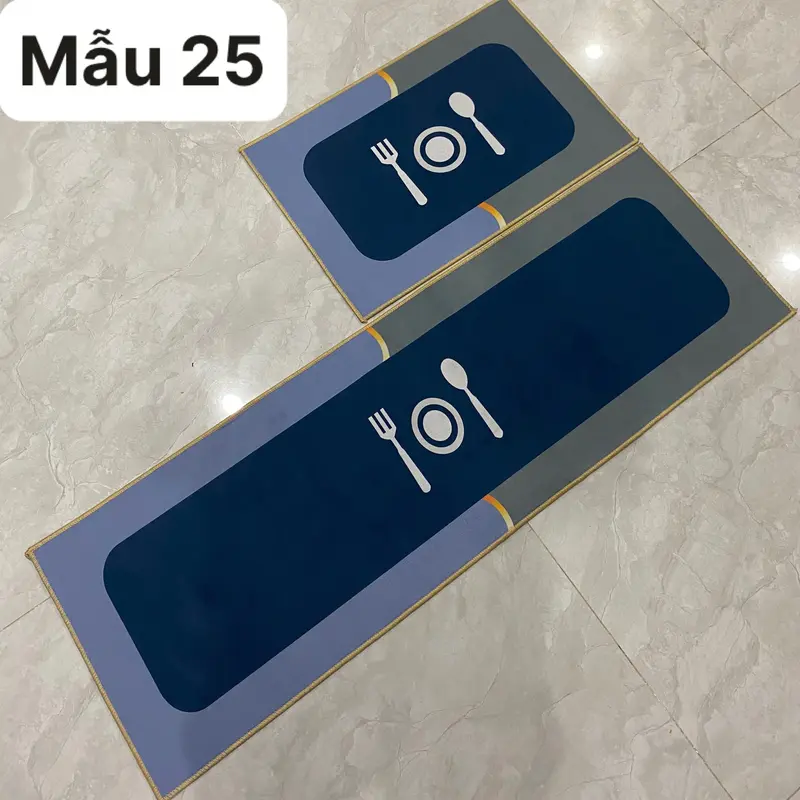 Thảm Lau Chân Nhà Bếp , Bộ 2 Thảm Bếp Hình 3D Loại Đẹp , Thảm Chùi Chân Giá Sỉ 7