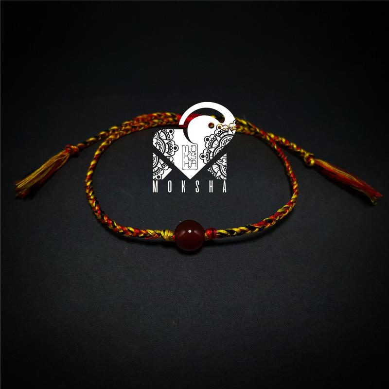 Gelang Zodiak Capricorn Dengan Batu Garnet stone amber bracelet 3