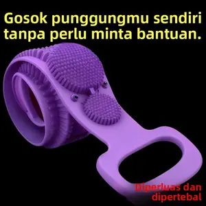 Penggosok Mandi Silikon Penggosok Punggung Kuat Alat Ajaib untuk Menghilangkan Kotoran dan Kulit Mati, Strip Panjang untuk Pria dan Wanita Selimut Samping Tempat Tidur