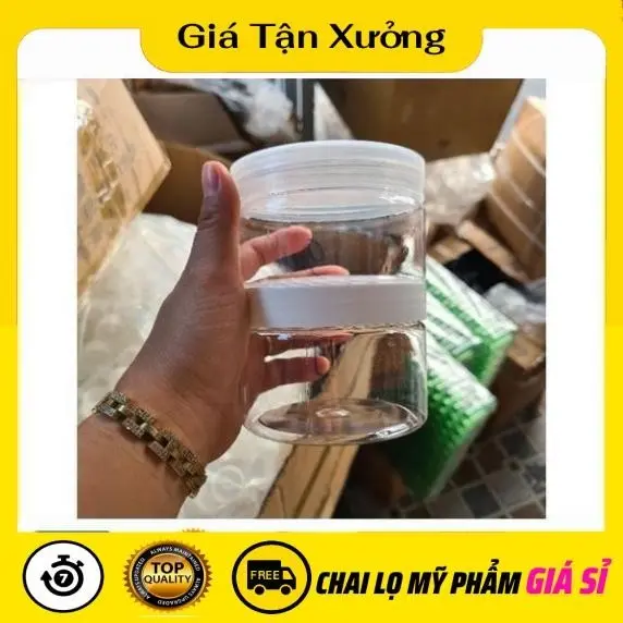 [COMBO 5SP] Hủ Hộp Nhựa Pet 50g, 100g, 200g, 250g, 500g Nhiều Màu Đựng Kem, Gia Vị, Đồ Khô, Ngũ Cốc, Chiết Mỹ Phẩm 4