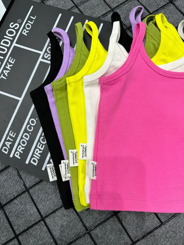 Áo 2 Dây Cho Bé Gái Vải Zip Form Ôm Dáng Cực Xinh, Áo Mùa Hè Cho Bé Gái Tulalove 2