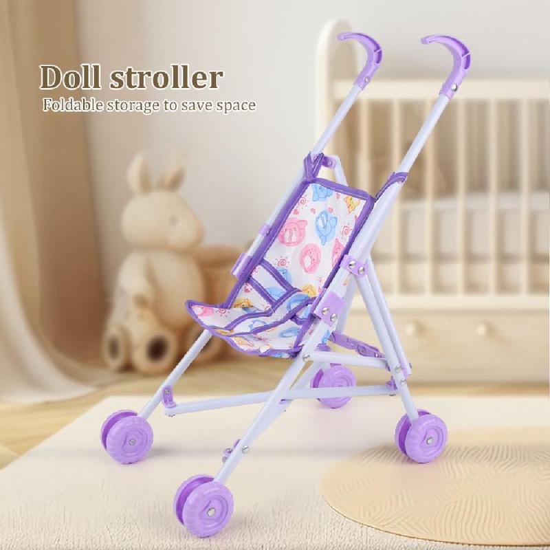 Product Introduction of Trendy Interactive Dolls Pram Pretend Play Toys Stable Baby Stroller Plastic Doll Stroller for Boys Girls Babies 25