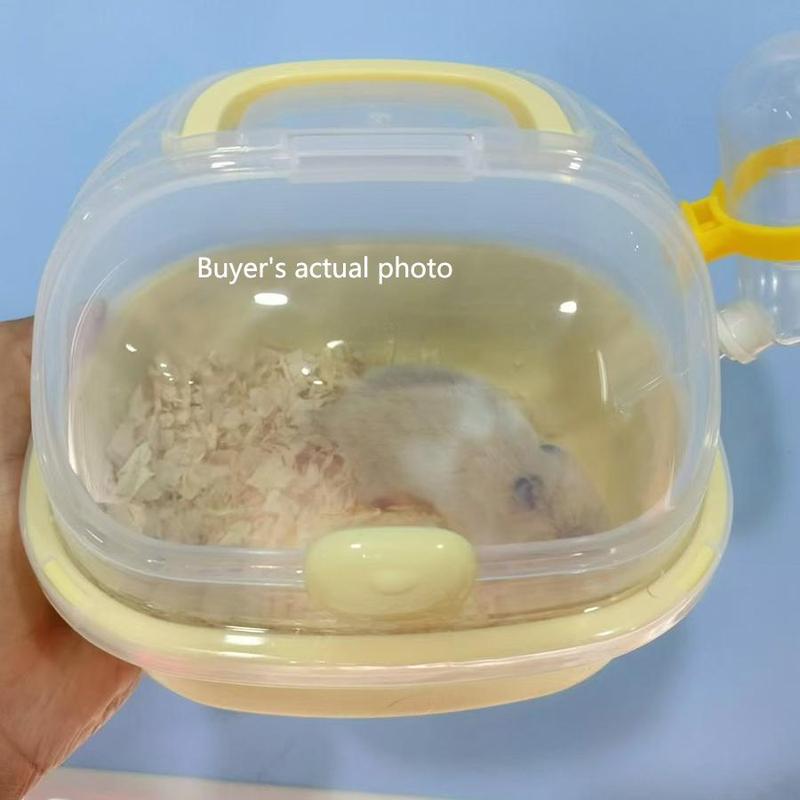 Portable Hamster Cage, Pet Carrier Cage with Water Bottle, Pet Travel Cage, Hamster Supplies for Outdoor Camping, Pet Supplies 3