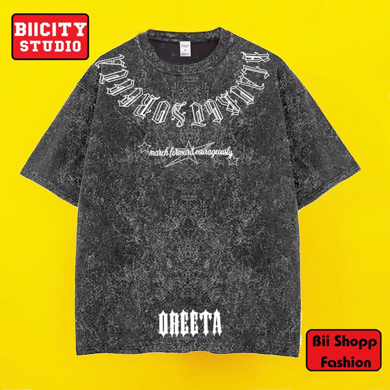 Áo thun Loang Đen unisex Local brand Chữ Cổ - Áo phông wash đen Ullzang tay lỡ nam nữ 99% Cotton. áo thun xám Menswear