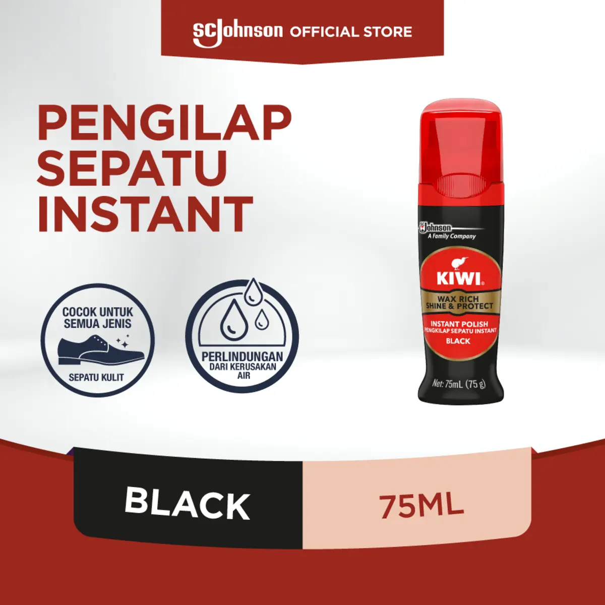 KIWI Shine & Protect Black 75ml - Perawatan Sepatu