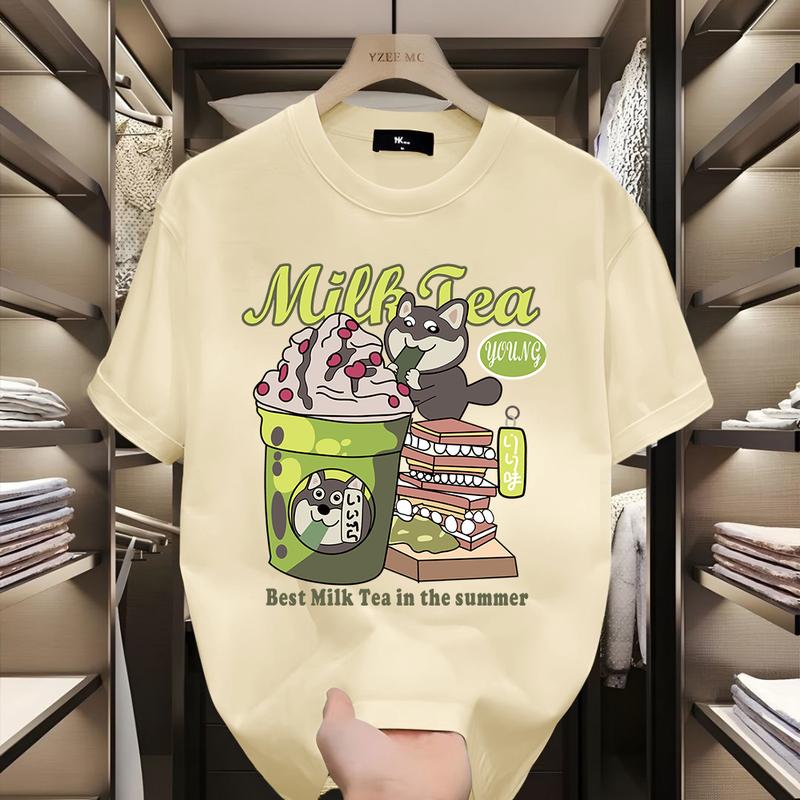  Áo thun nam tay ngắn cỡ lớn hiphop thương hiệu hợp thời trang Menswear Cổ Tròn 