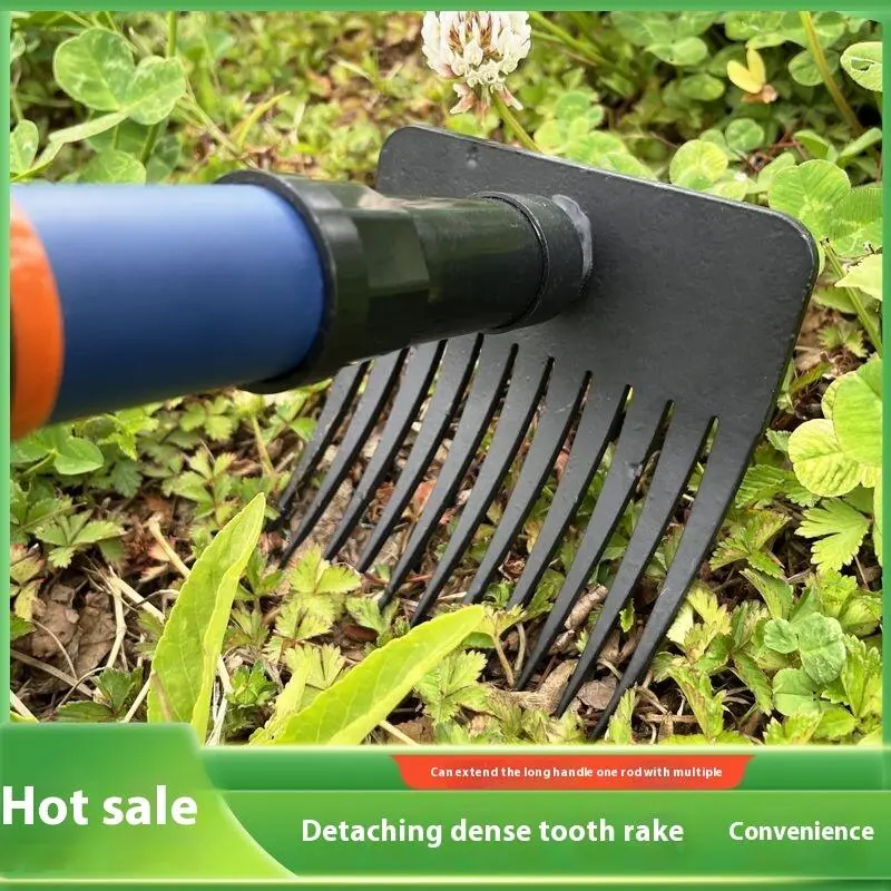 Detachable weed puller, yard sweeping tool, leaf grass rake, garden greening, potted plant, flower planting rake