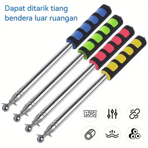 2M Tiang Teleskopik Teleskopik untuk Pemakaian Pemandu Wisata