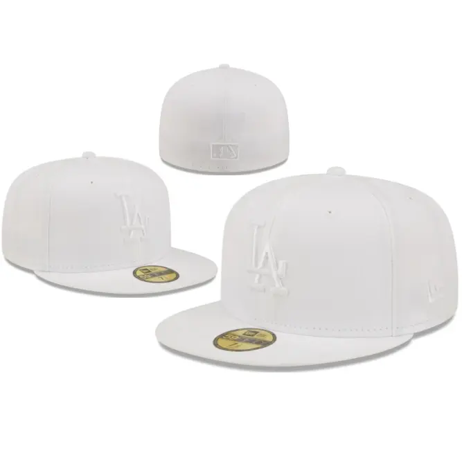 Mũ Bóng Chày Thể Thao, Dành Cho Nam Giới, Los Angeles Dodgers, Màu Trắng, 59fifty, Mũ Vừa Vặn