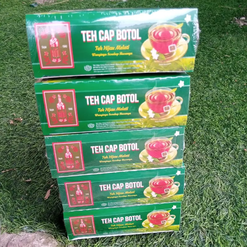 5 Box Teh Celup Cap Botol isi 15 per box Teh Hijau Melati Wanginya sesedap Rasanya Tea 8
