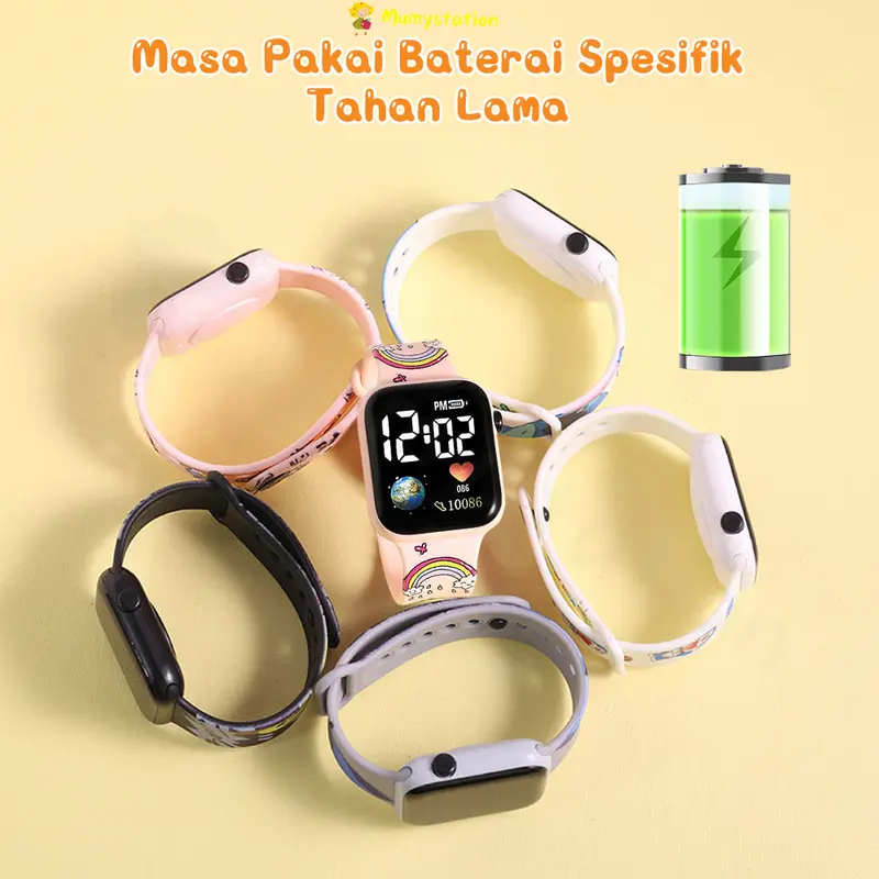 Mumystation Jam Tangan Anak Gelang Elektronik Jam Tangan Anak LED Fashion Kids Watch 3