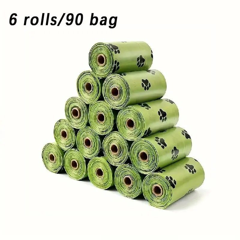 Leak Proof Pet Poop Bag, 90pcs/set Pet Waste Bag with Paw Print Design, Pet Waste Bag for Outdoor Use, Pet Cleaning Supplies