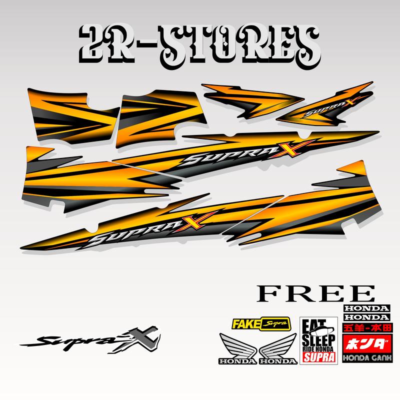 striping supra x lama grafis 07 stiker lis body supra x Motorcycle 6