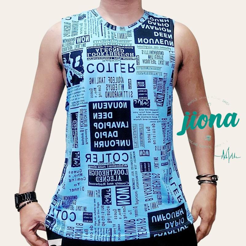 Product Introduction of Men'S Sleeveless T-Shirt Vest Magazine Print Edition, Fashionable, Loose, Daily Street Vest Top 11