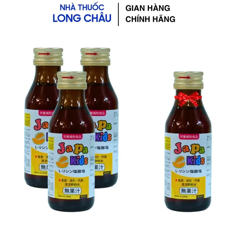 Siro ăn ngon cho bé Japa kids Chính hãng lọ 100ml - Hỗ Trợ Bé Chăm Sóc Sức Khoẻ tăng cường đề kháng Men Vi Sinh 4