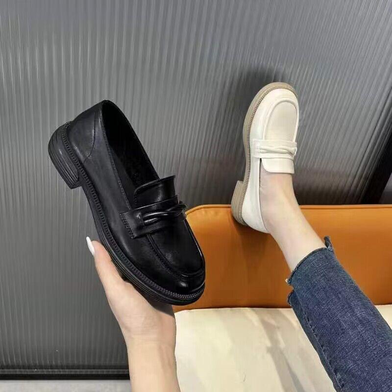 ISHOES - Giày Moca Nữ D1019 Đế Cao 3cm Full Box Da Cao Cấp