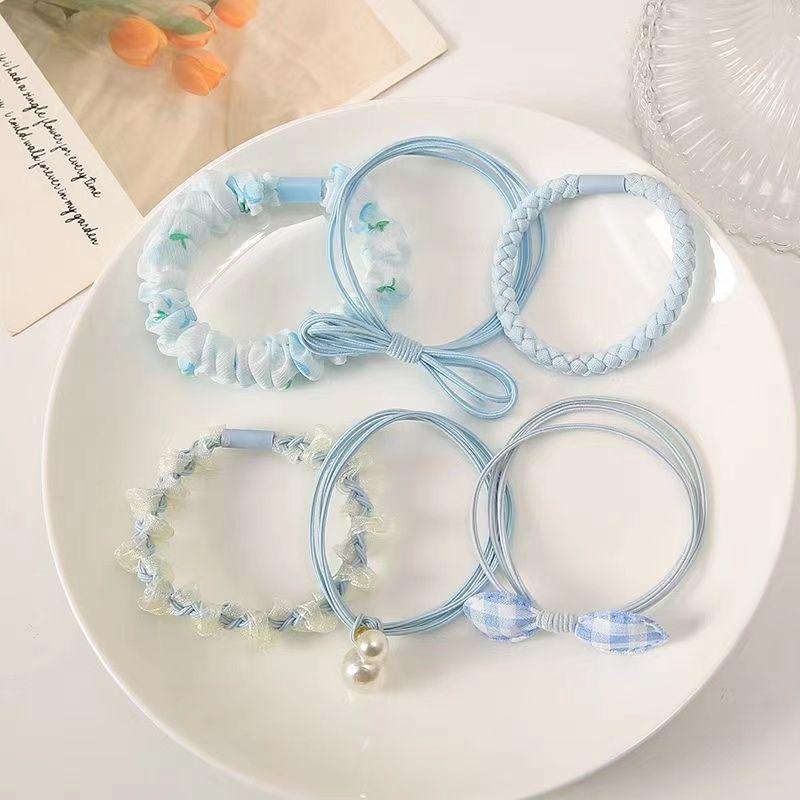 [combination] Macaron color matching hair ring combination mixed small rubber band head rope women's suit cute hair rope Mori hair temperament high ponytail hair accessories 0