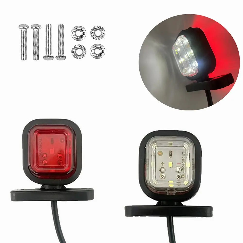 2Pcs/set Truck Lamp Car-styling 12/24V LED Side Marker Light Indicator Lamp Red