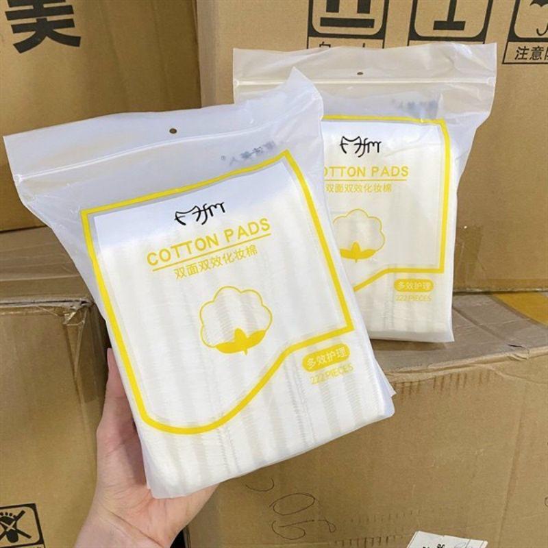  Bông tẩy trang 3 lớp 222 miếng Natural Cotton Pad - Siêu dày siêu mềm mịn 