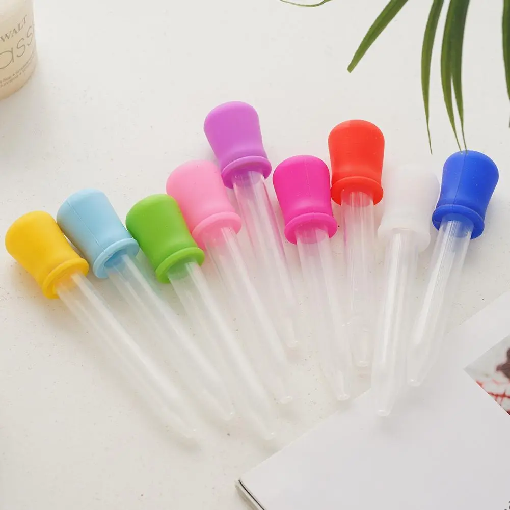 Ống Nhỏ Giọt Silicon, 5ml, Có Cân, Được Làm Bằng Chất Liệu PP Và Silicon, Kẹo Thấm Dầu, M9T5