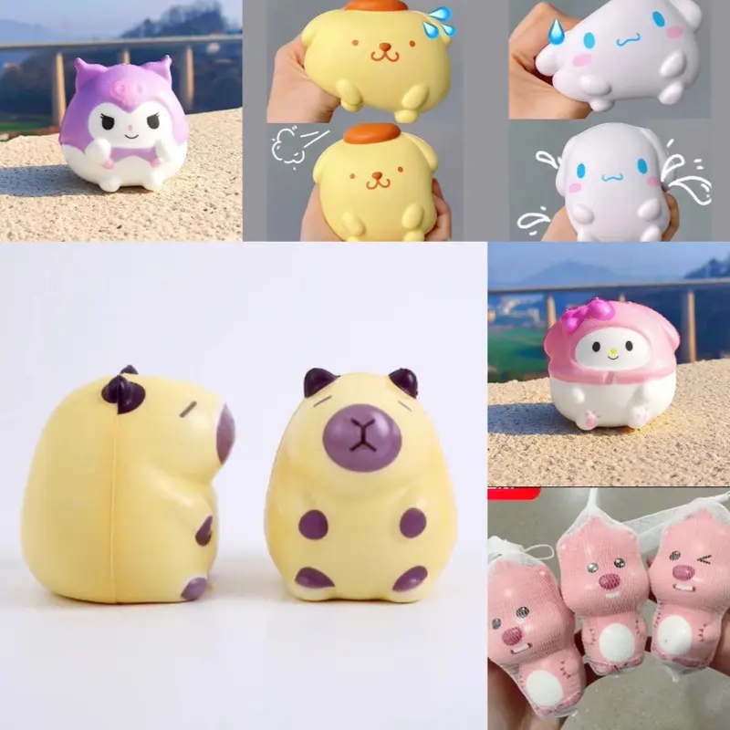 Đồ chơi xốp dẻo Squishy hình hoạt hình loopy, capybara, sanrio siêu đáng iu 0