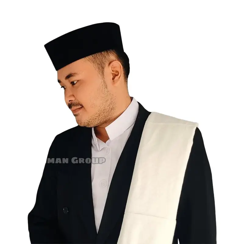 Peci Hitam IDAMAN Tinggi 6-7-8-9 Cm Ukuran Anak & Dewasa Songkok Hitam Nasional Peci Nasional Polos Kopiah Muslim Pria Nyaman Motif polos Standar Indonesia Putih 0