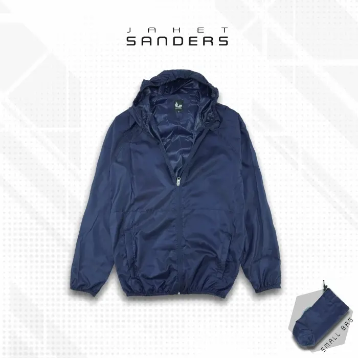 Jaket Parasut Olahraga Jaket Lari Pria Jaket Sanders