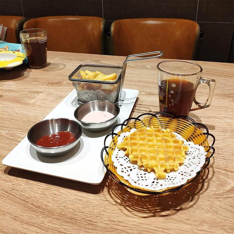 Product Introduction of Stainless Steel Sauce Plate Oil Cup Seasoning Seasoning Plate Bowl Serving Sushi Oil Plate Small Seasoning Plate 6 Pieces Set 14