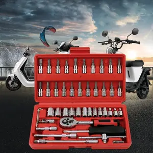 set kunci sok kunci shock 46pcs mobil motor lengkap socket tool kit set pas ring motor mobil Car
