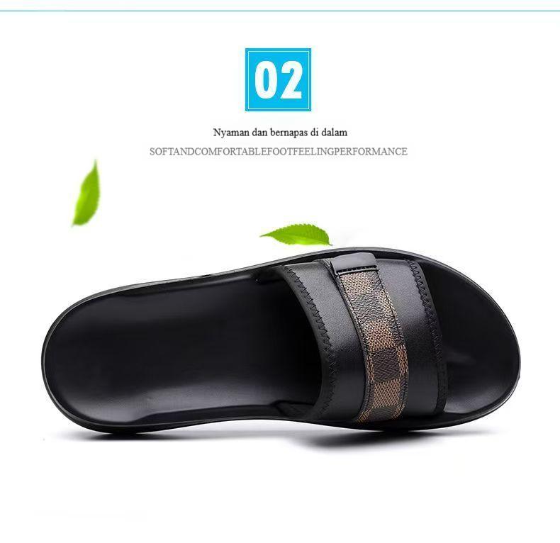 KANGN Sandal Pria Kulit Asli Model Terbaru - Sandal Jepit Premium 2-in-1 untuk Outdoor & Pantai, Desain Trendi Gagah dengan Sol Empuk Anti Slip KANGN Sandal Pria Kulit Asli Model Terbaru - Sandal Jepit Premium 2-in-1 untuk Outdoor & Pantai, Desain Trendi Gagah dengan Sol Empuk Anti Slip