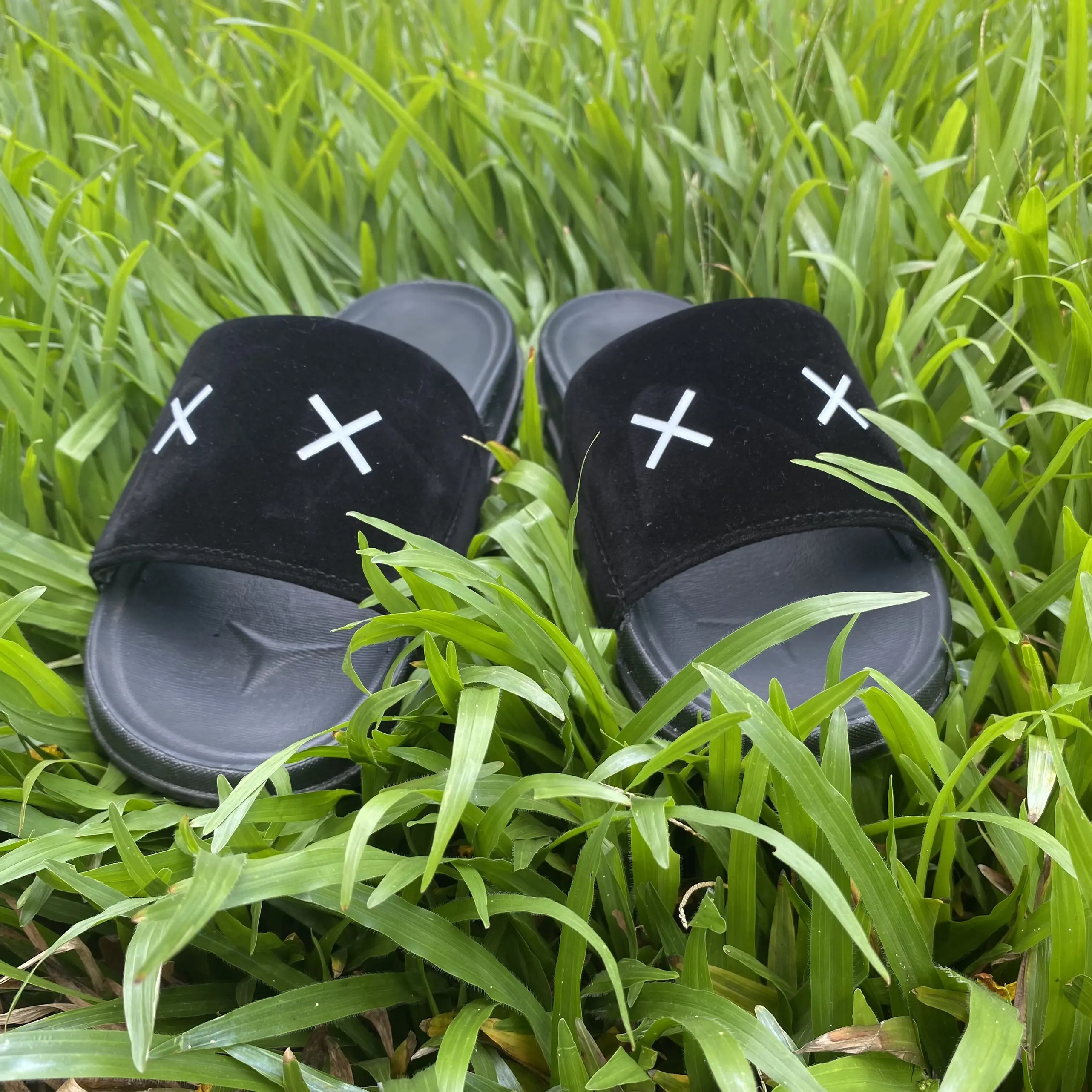 Dép CHỮ DẤU XX, Dép quai ngang nam nữ Kaizen legend dép chữ cái đế cao 2.5cm VIP