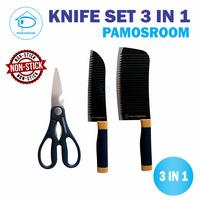 Gambar Pamosroom Pisau Set Isi 3 pcs Pisau Daging Sayur Dan Gunting Kitchen Knife Set Stainless Steel Alat Potong Serbaguna - 3 pcs dari pamosroom Kota Administrasi Jakarta Utara 1 Tokopedia