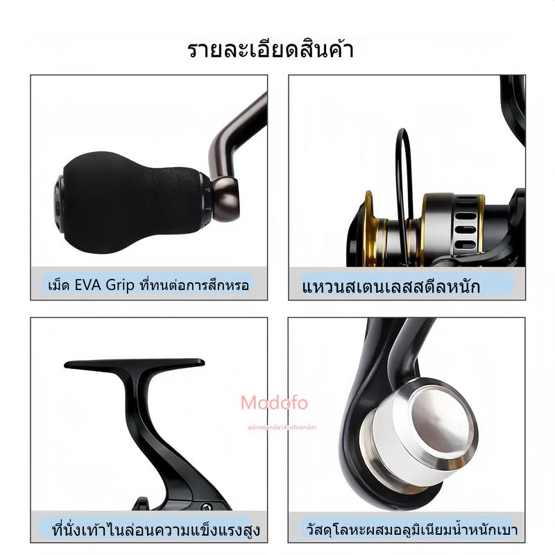 Product Introduction of MODOFO รอกสปินนิ่ง อุปกรณ์ตกปลา ชุดล่าปลาหมอคางดำ *พร้อมส่งจากไทย* เคลมสินค้าได้ กีฬาตกปลา (รุ่น DEUKIO AC1000 - 7000) ส่งของขวัญฟรี ออกกำลังกาย Sports 27